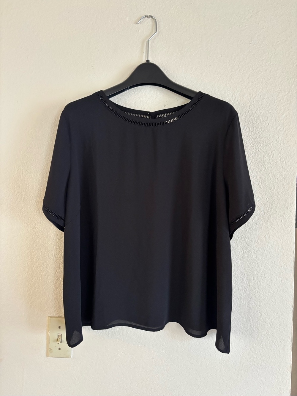 J. Crew Short-sleeve Top with Ladder Trim